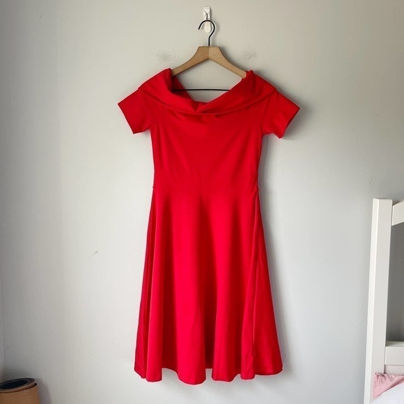Karen Millen Dresses & Skirts - Karen Millen Women's Red Ponte Fit Flare Dress Size 6